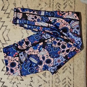 CVG cotton candy skull full length leggings